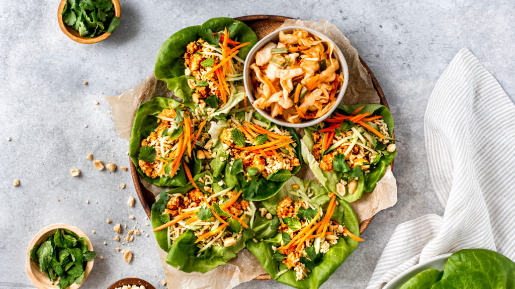 Kimchi Chicken Lettuce Wraps • The Whole Beet Kitchen