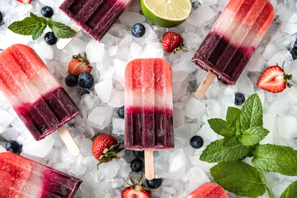 Red, White & Blue Berry Mojito Popsicles • The Whole Beet Kitchen